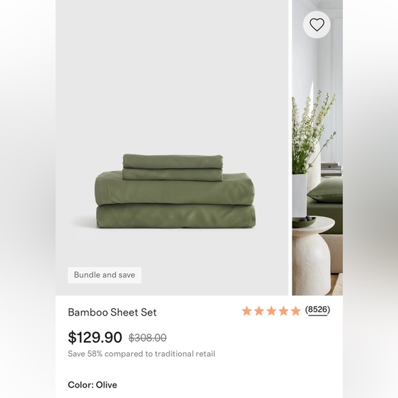 Quince Other - Quince Olive Bamboo Sheet Set